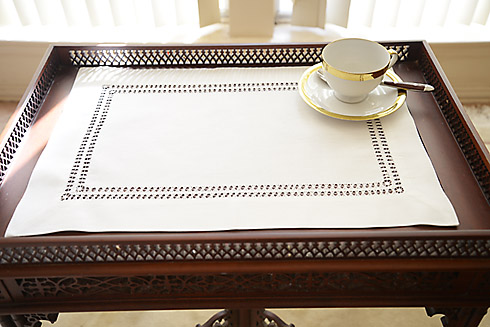 Hemstitch Placemat. Double Twisted Hemstitch "COCONUT MILK"